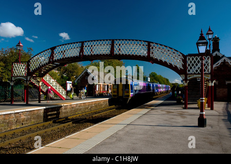 Klasse 158 Diesel Triebzug, Appleby Bahnhof, Cumbria, uk Stockfoto