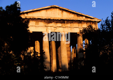 Griechenland, Athen, die Theseion (5. Jahrhundert v. Chr. dorische Tempel) Stockfoto