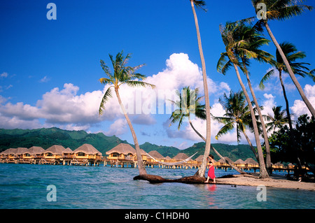 Frankreich, Französisch-Polynesien, Gesellschaftsinseln, Insel Taha, Taha pearl Beach Resorthotel Stockfoto