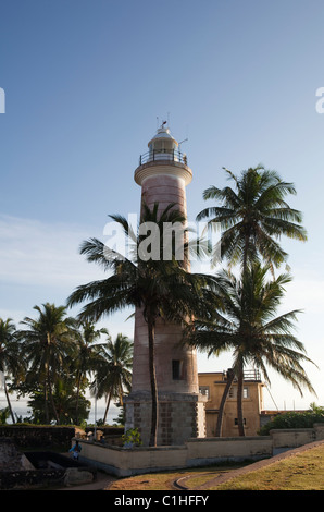 Ein Blick auf den Leuchtturm in Galle Fort in Galle auf den Süden von Sri Lanka Stockfoto