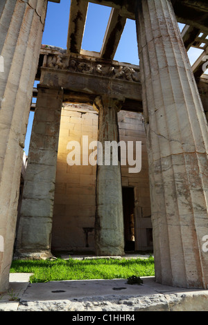 Tempel des Hephaistos, auch bekannt als das Hephaisteion oder früher als die Theseion ist der am besten erhaltenen antiken griechischen Tempel; Stockfoto