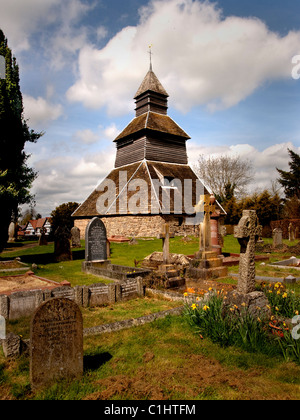 Pembridge, Hertfordshire, England. Freistehende Glockenturm. Stockfoto