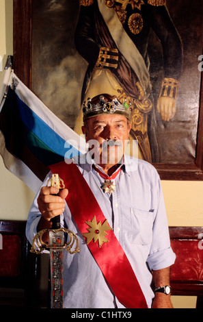 Antigua und Barbuda, Antigua Insel, Bob Williamson bekannt als William Balde, Redonda König Stockfoto