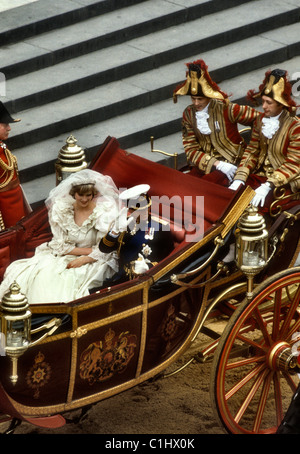 Königliche Hochzeit von Prinz Charles und Lady Diana Spencer Stockfoto