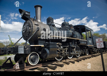 Eine Dampflok Connecticut Valley Railroad, Essex, Connecticut, USA Stockfoto