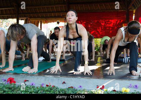 Yogathon-Spendenaktion Desa Seni Village Resort, Canggu, 19. März 2011 Stockfoto