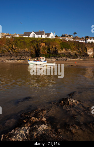 Hafen von Port Isaac, Cornwall, England. Einstellung für die TV-Serie „Doc Martin“. Stockfoto
