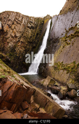 Wasserfall an Spekes Mühle Mündung, in der Nähe von Hartland Quay, Devon. Stockfoto