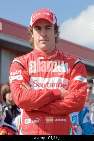 Circuito de Kart Fernando Alonso, Prueba de Asfalto de La Morgal, Asturien Spanien Stockfoto