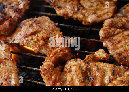 Fleisch am Grill, Grill Stockfoto