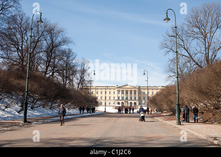 Der Königspalast in Oslo offizielle Residenz von König Harald V der vorliegenden norwegischen Monarchen. Foto: Jeff Gilbert Stockfoto