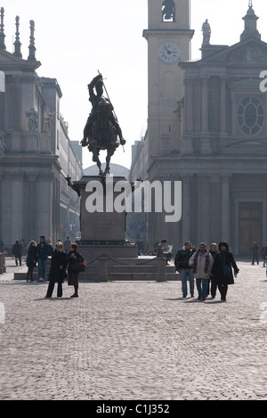 Piazza San Carlo, Turin, Italien Stockfoto