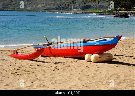 Outrigger Rentals Kalapaki Beach Marriott Kauai Hawaii Nawilwili Bay Stockfoto