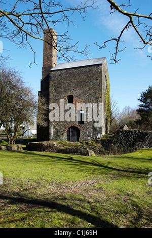 Scotts Grube. Cornish Pumpenhaus in der stillgelegten Zeche von Scotts Pitt, Llansamlet, Swansea, Wales, UK Stockfoto