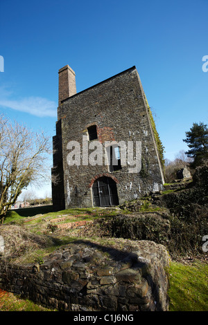 Scotts Grube. Cornish Pumpenhaus in der stillgelegten Zeche von Scotts Pitt, Llansamlet, Swansea, Wales, UK Stockfoto