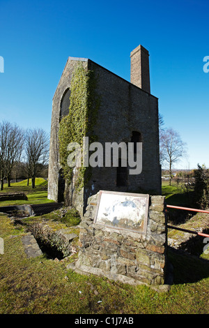 Scotts Grube. Cornish Pumpenhaus in der stillgelegten Zeche von Scotts Pitt, Llansamlet, Swansea, Wales, UK Stockfoto