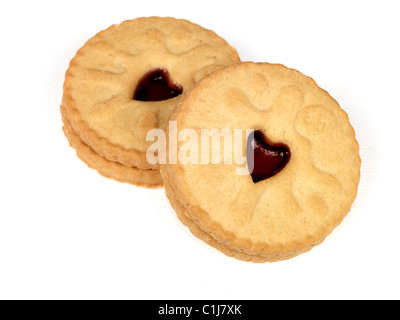 Jammy Dodger Kekse Stockfoto