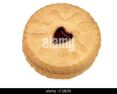 Jammy Dodger Kekse Stockfoto