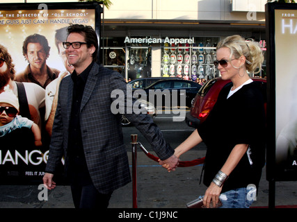 Jim Carrey und Jenny McCarthy die Weltpremiere von "The Hangover" an Graumans Chinesisches Theater Los Angeles, Kalifornien- Stockfoto