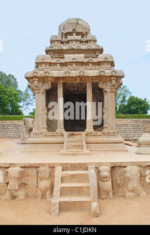 Arjuna Rath, Mahabalipuram, ca. 7. Jahrhundert CER, Tamil Nadu, Indien. Stockfoto