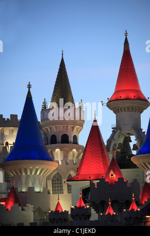 USA, Nevada, Las Vegas, Excalibur, Hotel, Casino, Resort, Stockfoto