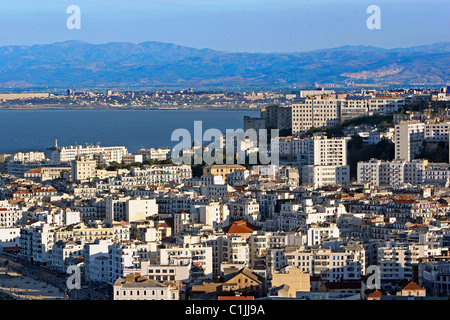 Algerien, Algier, westlichen Viertel von Algier gesehen, um Notre Dame d ' Afrique Stockfoto