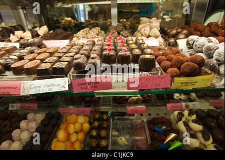 Quebec Stadt, Quebec, Kanada. Süßigkeiten shop Altstadt. Stockfoto