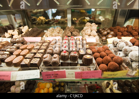 Quebec Stadt, Quebec, Kanada. Süßigkeiten shop Altstadt. Stockfoto