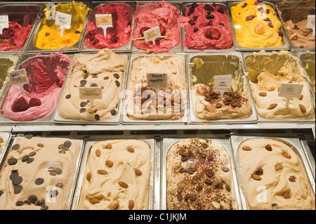 Quebec Stadt, Quebec, Kanada. Eis und Süßigkeiten-Shop in der Altstadt. Stockfoto