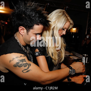 Marc Terenzi, Gina Lisa Lohfink "Starsonstage" party an Haarfabrik Darmstadt - 06.06.09 Stockfoto