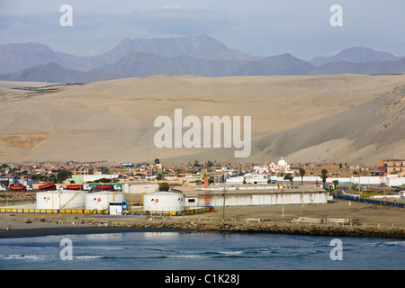 Stadt und Hafen von Salaverry, Trujillo, Peru Stockfoto