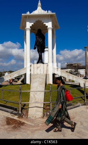 Indien, Pondicherry, Pondicherry Gebiet Gandhi Quadrat ehemaligen place De La Republique Stockfoto