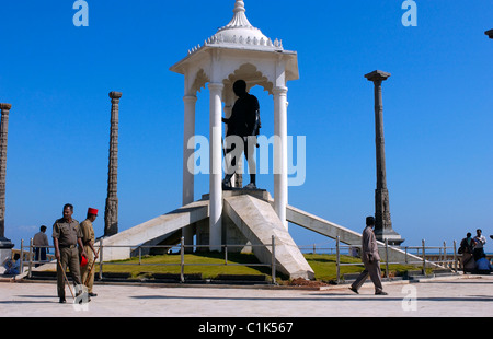 Indien, Pondicherry, Pondicherry Gebiet Gandhi Quadrat ehemaligen place De La Republique Stockfoto