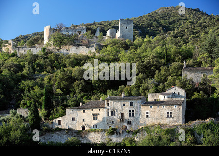 Frankreich, Vaucluse, Lubéron, Oppede le Vieux Stockfoto