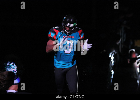 12. März 2011: Arena Football League Aktion zwischen Jacksonville Haie und Arizona Rattlers in Phoenix, AZ. Stockfoto