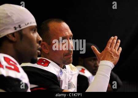 12. März 2011: Arena Football League Aktion zwischen Jacksonville Haie und Arizona Rattlers in Phoenix, AZ. Stockfoto