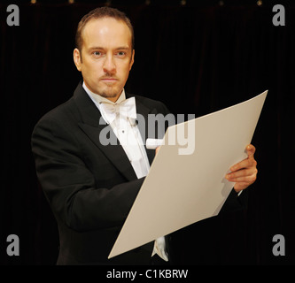 Derren Brown nimmt an einem Fototermin für seine Show "Enigma" am Adelphi Theatre London, England - 16.06.09 Stockfoto