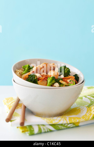 Chicken Stir Fry mit Cashew-Kerne Stockfoto