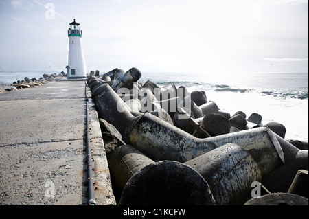 Walton Leuchtturm, Santa Cruz, Kalifornien, USA Stockfoto