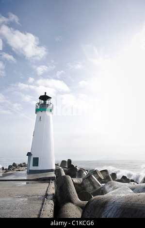 Walton Leuchtturm, Santa Cruz, Kalifornien, USA Stockfoto