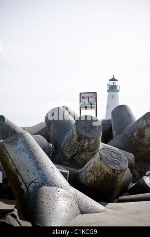 Walton Leuchtturm, Santa Cruz, Kalifornien, USA Stockfoto