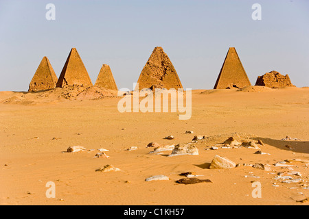 Sudan Asche Shamaliya Provinz hohe Nubien Baiyuda Wüste (östliche Sahara) archäologische Stätte des Djebel Barkal (reine Berg Stockfoto