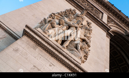 Arc de Triomphe detail Paris Frankreich Stockfoto