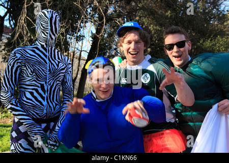 Irischer Rugby-Fans in Rom Stockfoto