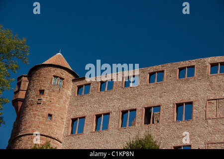 Deutschland, Franken, Wertheim. Ruinen der Burg aus dem 12. Jahrhundert Hohenburg Stockfoto