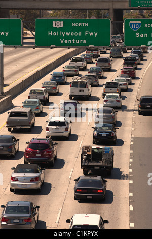 Verkehr auf der Autobahn, Los Angeles, Kalifornien, USA Stockfoto