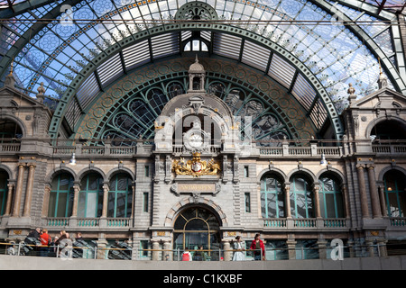 Vom Hauptbahnhof in Antwerpen, Belgien Stockfoto