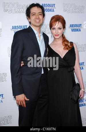 Geoffrey Arend und Christina Hendricks-Premiere von "500 Days Of Summer" auf der ägyptischen Theater-Los Angeles, Kalifornien statt- Stockfoto