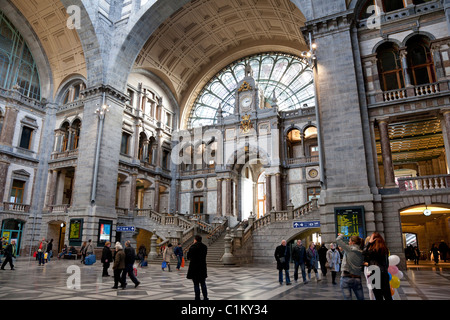 Vom Hauptbahnhof in Antwerpen, Belgien Stockfoto
