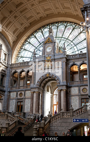 Vom Hauptbahnhof in Antwerpen, Belgien Stockfoto